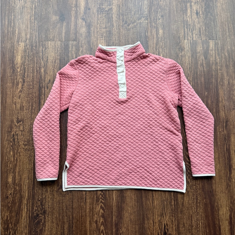 Women’s Pink Quilted Wallflower T Snap Waffle Pullover Sweatshirt - Size M